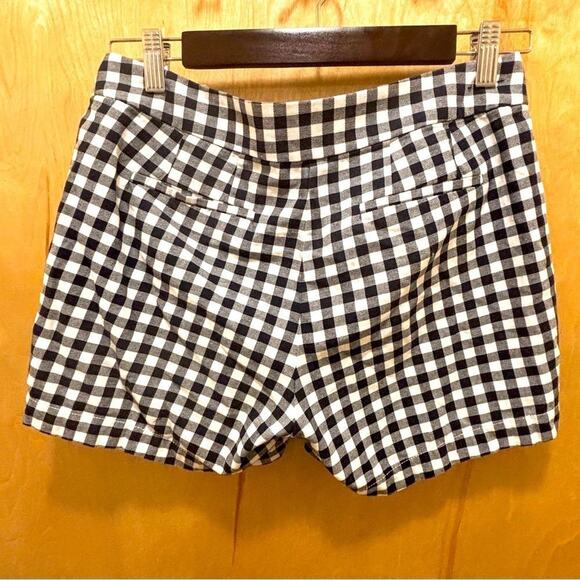 J. Crew Black White Shorts Classic Gingham Preppy Size 2 - Picture 6 of 7